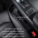 Caja de almacenamiento para grietas de automóviles Caja de acabado de decoración de asientos, Gray Suede Principal Driver - Imagen 10