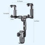 Soporte para teléfono móvil multifuncional retráctil de navegación para espejo retrovisor de coche - Imagen 3