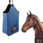 Bolsa de tela Oxford de doble capa Horse Hay Bale Hay Tote Bag, Blue
