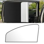 Cortinas de coche magnéticas recubiertas de vinilo opaco con aislamiento térmico, Titanium Silver Principal Driver