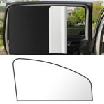 Cortinas de coche magnéticas recubiertas de vinilo opaco con aislamiento térmico, Titanium Silver Co-pilot