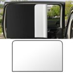 Cortinas de coche magnéticas recubiertas de vinilo opaco con aislamiento térmico, Titanium Silver Rear Row