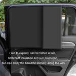 Cortinas de coche magnéticas recubiertas de vinilo opaco con aislamiento térmico, Titanium Silver Rear Row - Imagen 6