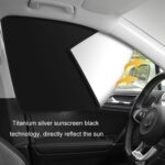 Cortinas de coche magnéticas recubiertas de vinilo opaco con aislamiento térmico, Titanium Silver Rear Row - Imagen 7