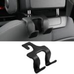 Soporte para teléfono móvil con reposacabezas trasero de acero inoxidable con doble gancho para coche
