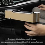 Caja de almacenamiento para espacio de asiento de coche, cargador USB multifuncional para teléfono móvil, Standard Beige - Imagen 11
