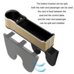 Caja de almacenamiento para espacio de asiento de coche, cargador USB multifuncional para teléfono móvil, Standard Beige - Imagen 4