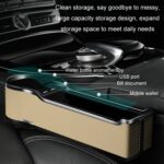 Caja de almacenamiento para espacio de asiento de coche, cargador USB multifuncional para teléfono móvil, Standard Beige - Imagen 9