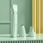 Afeitadora para mascotas, cortadora de pelo con pata de perro y gato, atenuador eléctrico, 3 in 1 Green