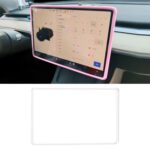 Para Tesla Model3/Y cubierta protectora de parachoques de pantalla marco de silicona, For Tesla Model3/Y White