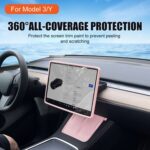 Para Tesla Model3/Y cubierta protectora de parachoques de pantalla marco de silicona, For Tesla Model3/Y White - Imagen 4