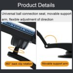 Soporte para teléfono móvil con ventosa para salpicadero de coche, soporte giratorio plegable para coche con visera solar, Hose Model - Imagen 8