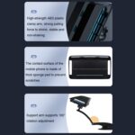 Soporte para teléfono móvil con ventosa para salpicadero de coche, soporte giratorio plegable para coche con visera solar, Hose Model - Imagen 10