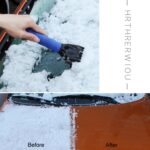 Herramienta de limpieza descongeladora de pala quitanieves montada en vehículo, Red+Gloves - Imagen 7