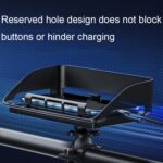 Soporte giratorio para teléfono móvil fijo antivibración para bicicleta y motocicleta con visera solar, Universal Model - Imagen 8