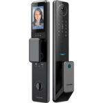 LOCSTAR S61 Reconocimiento facial 3D completamente automático Tuya Wifi Bloqueo de huella digital inteligente Bloqueo de contraseña antirrobo, S61 Space Gray