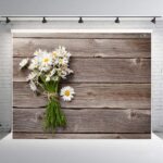 Tela de fondo para fotografía de simulación 3D, accesorios de rama de flor de grano de madera de 1,25x0,8 m, C-2283