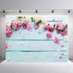 Tela de fondo para fotografía de simulación 3D, accesorios de rama de flor de grano de madera de 1,25x0,8 m, C-4035