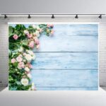 Tela de fondo para fotografía de simulación 3D, accesorios de rama de flor de grano de madera de 1,25x0,8 m, C-4036