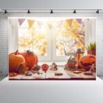 Fondo de fotografía para fiesta navideña, decoración de Halloween, tela colgante, 1,25x0,8m, C-1265