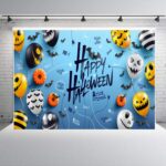 Fondo de fotografía para fiesta navideña, decoración de Halloween, tela colgante, 1,25x0,8m, WS-207
