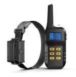 Dispositivo de entrenamiento de perros con Control remoto, Collar impermeable de entrenamiento de descarga eléctrica inteligente para mascotas, 1000m, Receiver + Yellow Remote