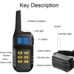 Dispositivo de entrenamiento de perros con Control remoto, Collar impermeable de entrenamiento de descarga eléctrica inteligente para mascotas, 1000m, Receiver + Yellow Remote - Imagen 3