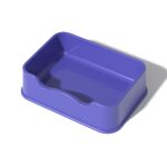 Bandeja de arena abierta Perrera de plástico para mascotas de gran capacidad, Square Purple