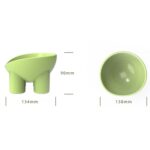 Macaron Elefante Pierna Protección del cuello Cuenco de comida para gatos Cuenco antigolpes para mascotas, Verde, Amarillo, Rosado - Imagen 3