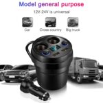 Cargador de coche con taza, cargador de teléfono móvil con cable USB Dual, encendedor de cigarrillos - Imagen 2