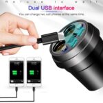 Cargador de coche con taza, cargador de teléfono móvil con cable USB Dual, encendedor de cigarrillos - Imagen 4