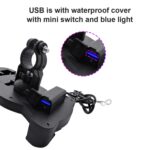 Soporte para teléfono móvil a prueba de lluvia para sombrilla de motocicleta, Charging Handlebar Holder 5V-2A - Imagen 4