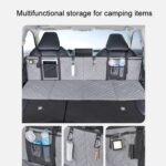 Tablero plegable para cama de Camping y coche, tablero de extensión de fila trasera para SUV, para Tesla, Gray Embossed - Imagen 6