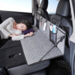 Tablero plegable para cama de Camping y coche, tablero de extensión de fila trasera para SUV, para Tesla, Black Embossed - Imagen 8