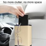 Caja de almacenamiento multifuncional para colgar en la puerta del respaldo del asiento del coche, Gray - Imagen 7