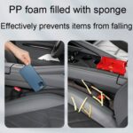 Organizador de almacenamiento para asiento de coche, rellenos de costuras antifugas, 1 par, Storage Dark Coffee - Imagen 8