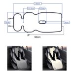 Cojín de asiento con calefacción USB para coche, cojín de asiento infantil de felpa de invierno, 90x32cm - Imagen 2