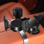 Cenicero con soporte para vasos modificado para coche multifuncional de fibra de carbono