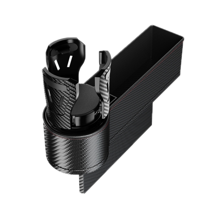 TBD0604214702.jpg Caja de almacenamiento para espacio de asiento de coche, Cenicero con soporte para vasos, Left Carbon Fiber - Imagen 1