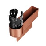 Caja de almacenamiento para espacio de asiento de coche, Cenicero con soporte para vasos, Left Brown