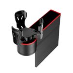 Caja de almacenamiento para espacio de asiento de coche, Cenicero con soporte para vasos, Right Black Red