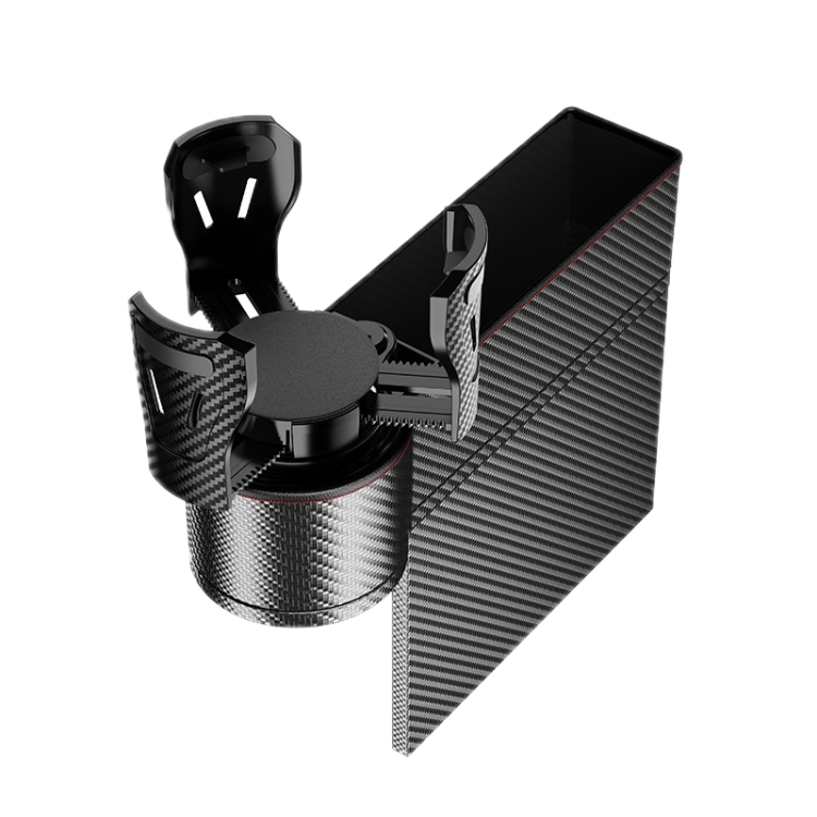 TBD0604214707.jpg Caja de almacenamiento para espacio de asiento de coche, Cenicero con soporte para vasos, Right Carbon Fiber - Imagen 1