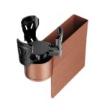 Caja de almacenamiento para espacio de asiento de coche, Cenicero con soporte para vasos, Right Brown
