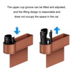 Caja de almacenamiento para espacio de asiento de coche, Cenicero con soporte para vasos, Left Black Red - Imagen 4