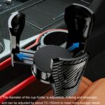Caja de almacenamiento para espacio de asiento de coche, Cenicero con soporte para vasos, Right Black Red - Imagen 5