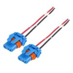 Enchufe del soporte de la luz del zócalo del faro del coche con cable, 1pair For 9005
