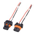 Enchufe del soporte de la luz del zócalo del faro del coche con cable, 1pair For 9006