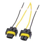 Enchufe del soporte de la luz del zócalo del faro del coche con cable, 1pair For H11 / H8 / 881