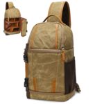 Bolso de hombro de fotografía impermeable resistente al desgaste de lona al aire libre