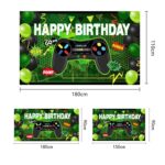 180x110cm consola de juegos tema fondo de cumpleaños decoración de fiesta de cumpleaños Banner, 2023SRB51, 2023SRB53, 2023SRB54 - Imagen 2